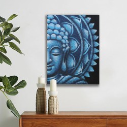 Mandala Meio Buda Azul 60x80cm