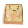 Conjunto de colar e brincos - Value Leaf - Ouro