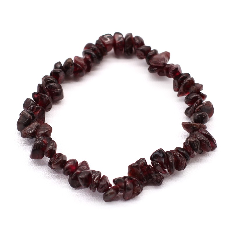 Pulseira de fragmentos de pedras preciosas - Bloodstone Garnet