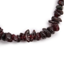 Pulseira de fragmentos de pedras preciosas - Bloodstone Garnet