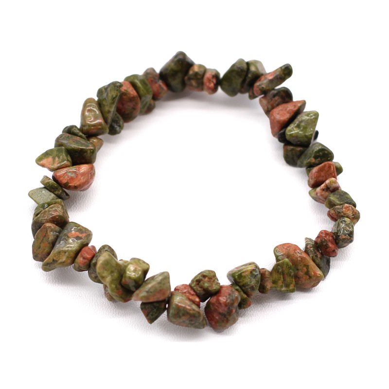 Pulsera Fragmentos de Piedras Preciosas - Jaspe verde