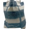 Saco de algodão natural com desenho Tie Dye (220g)- 38x42x12cm - Rectângulos cinzentos - Alça natural