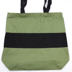 Sacos de algodão em dois tons - 38x42x12cm - Verde e preto - 280g