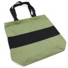 Bolsas de Algodón de Dos Tonos - 38x42x12cm - Verde y Negra - 280g