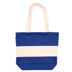 Sacos de algodão em dois tons - 38x42x12cm - Natural e Azul - 280g