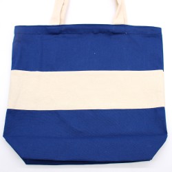 Sacos de algodão em dois tons - 38x42x12cm - Natural e Azul - 280g