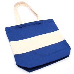 Sacos de algodão em dois tons - 38x42x12cm - Natural e Azul - 280g