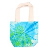 Sacos de algodão Tie Dye (170g) - 38x42x12cm - Concha - Azul e Verde - Alça Verde