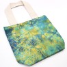 Sacos de algodão Tie Dye (170g) - 38x42x12cm - Mandala - Verde e Azul - Pega natural