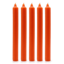 Velas a Granel de Color Sólido - Naranja Rústico - Paquete de 10