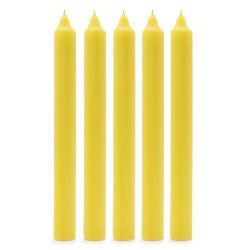 Velas a granel de cor sólida - Rustic Lemon - Embalagem de 10