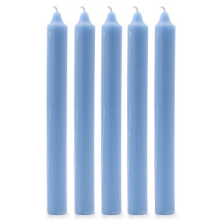 Velas a granel de cor sólida - Azul-marinho rústico - Embalagem de 10