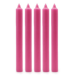 Velas a granel de cor sólida - Rustic Deep Pink - Embalagem de 10