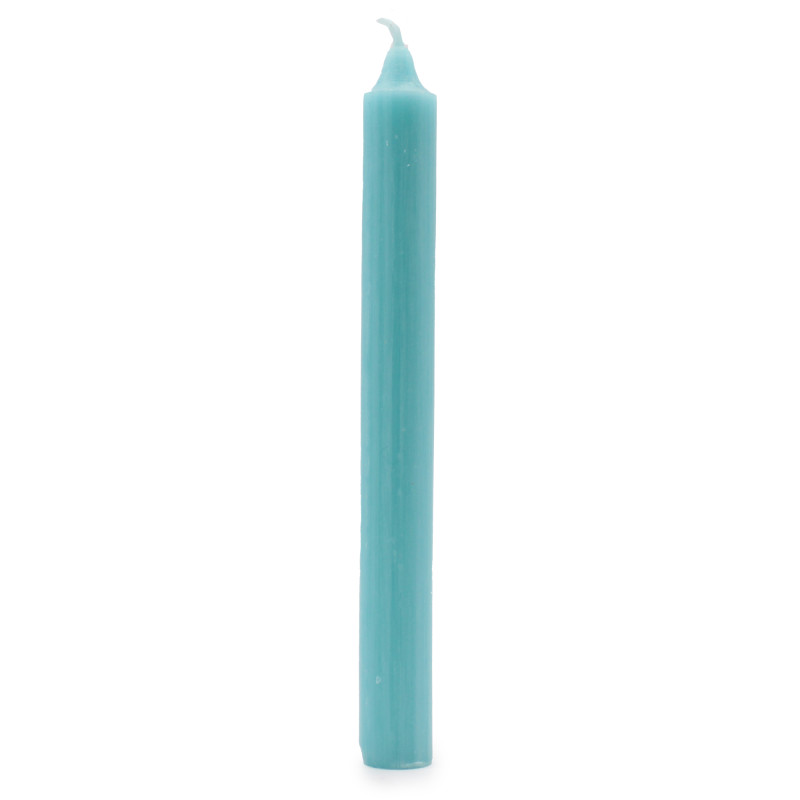 Velas a granel de cor sólida - Rustic Aqua - Embalagem de 10