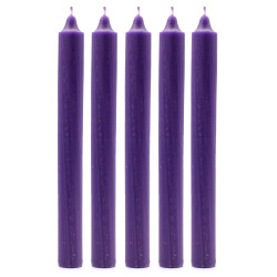 Velas a granel de cor sólida - Roxo Rústico - Embalagem de 10