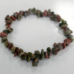 Pulseira de fragmentos de pedras preciosas - Jaspe verde