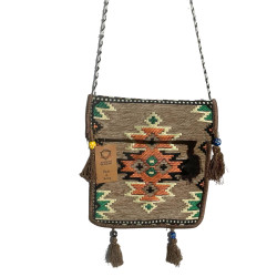 Saco de ombro bege Kilim festival