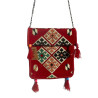 Bolsa a tiracolo vermelha Kilim Festival