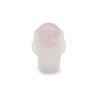 Bico de rolo em pedra preciosa para frasco de 5 ml - Quartzo Rosa