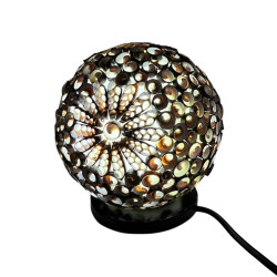 Candeeiro Boho Sea Shell Boho - Globo Twist Chocolate - 15cm