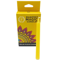 Velas mágicas Manifest Magic (embalagem de 12) - Amarelo - Chakra do Plexo Solar