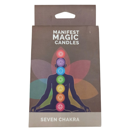 Velas do Manifesto dos Sete Chakras (embalagem de 7)