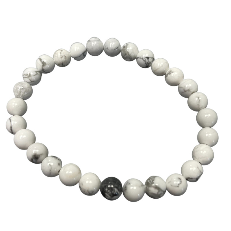 Pulsera de Manifestación de Piedras Preciosas - Jaspe Blanco - Paz