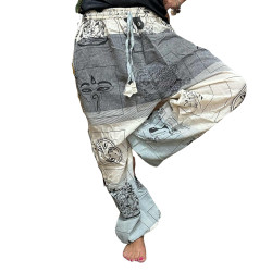 Pantalones de yoga y festival - Estampado Himalayan High Cross en gris