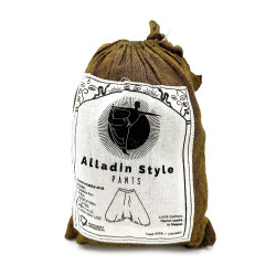 Calças para ioga e festivais - Aladdin Himalayan Print em laranja