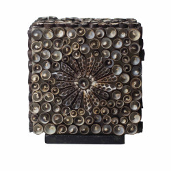 Candeeiro Boho Sea Shell Boho - Chocolate Twist Square - 15cm