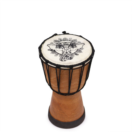 Tambor de Djembe feito à mão com tampo largo - 20cm