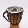 Tambor de djembe feito à mão com tampo largo - 25cm