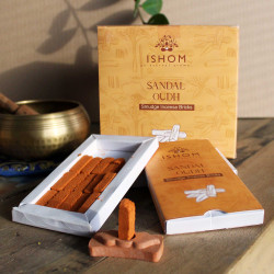 Pack of 15 Natural Incense Smudge Bricks and Burner - Sandal Wood