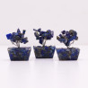 Mini árvore de pedras preciosas numa base de orgonite - Sodalite (15 pedras)