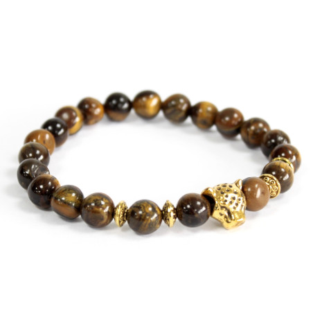 Tigre dorado / Ojo de tigre - Pulsera de piedras preciosas