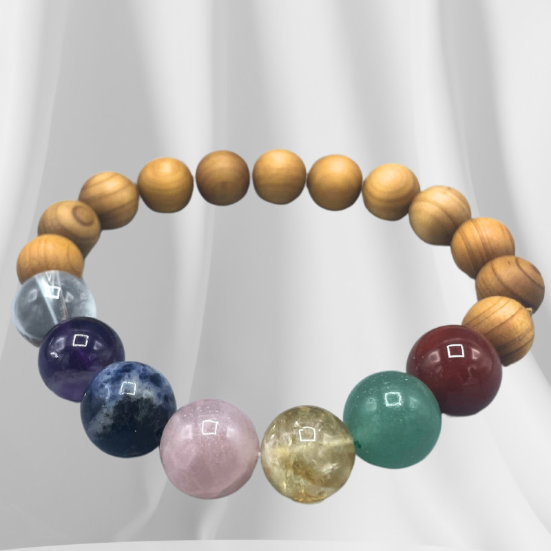 Pulsera de Cedro - 7 chakras