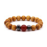 Pulsera  de Cedro - Chakra Raíz - Jaspe Rojo