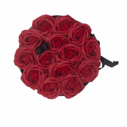 Caja de Regalo - Flor de Jabón  14 Rosas rojo - ronda