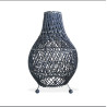 wicker table lamps - black