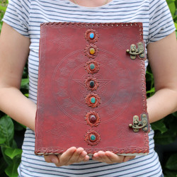 Huge 7 Chakra Leather Book