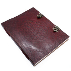 Huge Flower of Life Leather Book