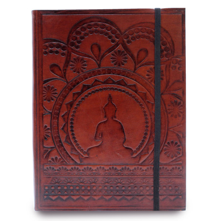 Cuaderno mediano con elástico - Mandala tibetano