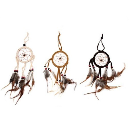 Argola pequena Dreamcatcher Bali - Creme/Café/Chocolate (cores sortidas)