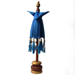 Bali Decoración Hogar Sombrilla - Algodón - Azul- 40cm