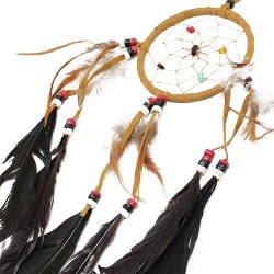 Bali Dreamcatcher argola média - Creme/Café/Chocolate (cores sortidas)