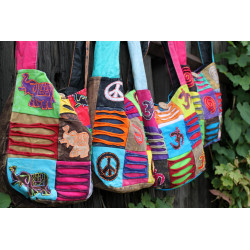 Bolso Étnico Estilo Hippie - Púrpura / espiral