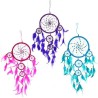 Argola grande Bali Dreamcatcher - Turquesa/Rosa/Púrpura (cores sortidas)