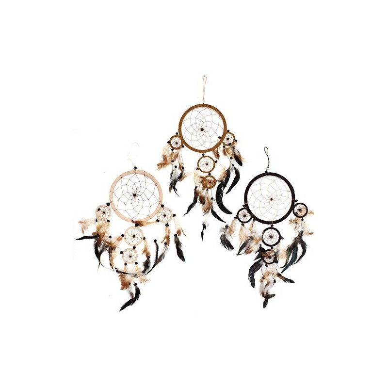 Bali Dreamcatcher hoop XL - Creme/Café/Chocolate (cores sortidas)