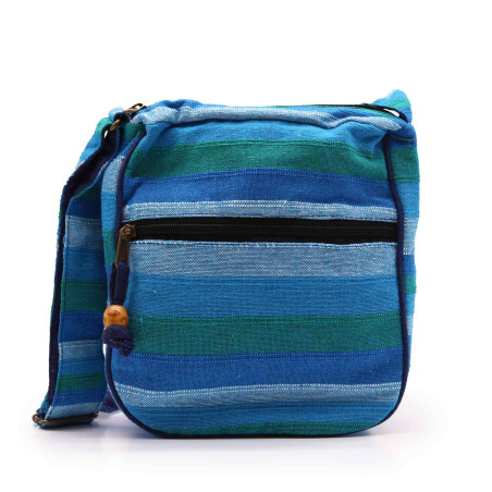 Bolso Bandolera Nepal (correa ajustable) -  Ríos azules