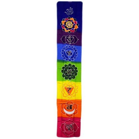 Faixa vertical dos chakras - Arco-íris 183x35cm